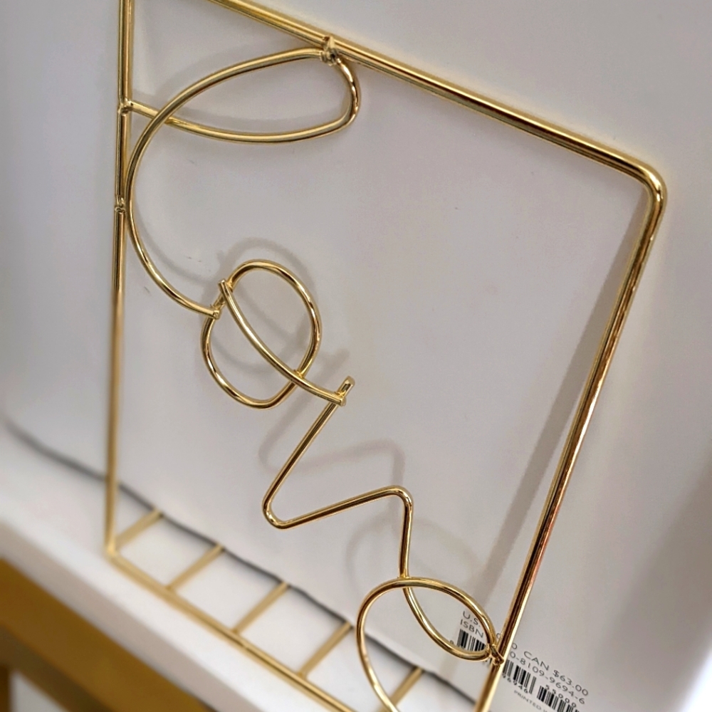 Gold "Love" Script Bookends - Picture 6 of 9